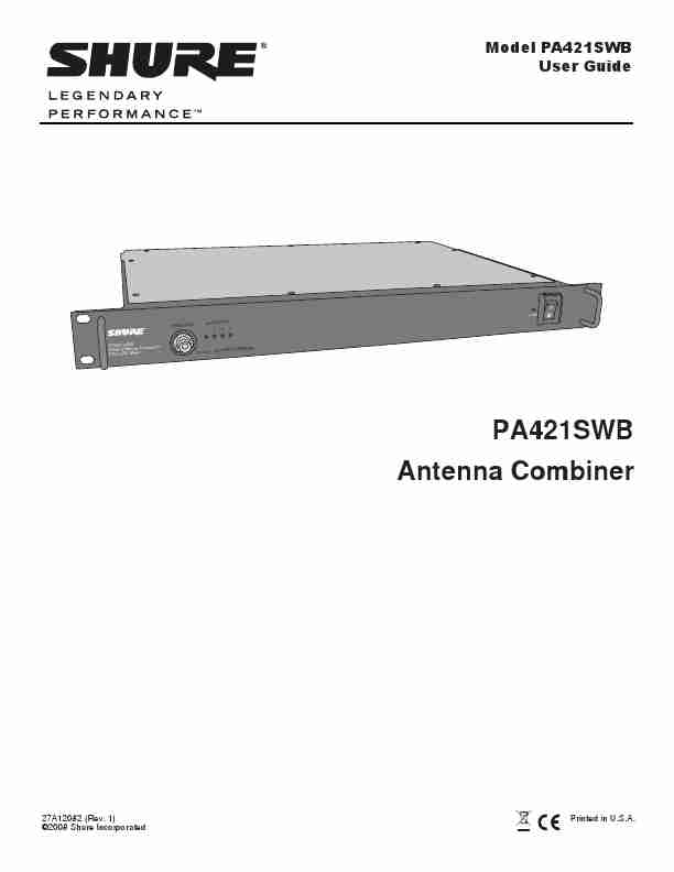 Shure Car Stereo System PA421SWB-page_pdf